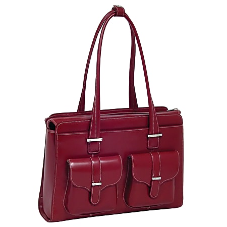 McKleinUSA Alexis Leather Ladies Briefcase, Red