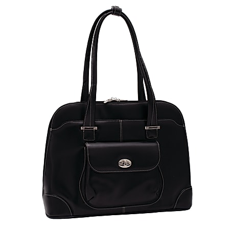 McKleinUSA Avon Leather Ladies Briefcase, Black