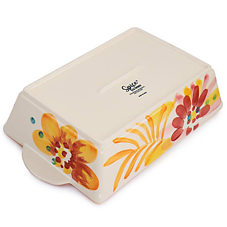 Spice by Tia Mowry 2-Piece Goji Blossom Handpainted Bakeware Set