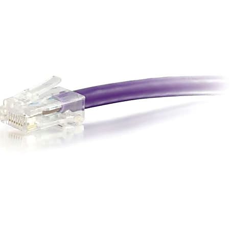C2G-12ft Cat5e Non-Booted Unshielded (UTP) Network Patch Cable - Purple - Category 5e for Network Device - RJ-45 Male - RJ-45 Male - 12ft - Purple