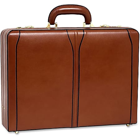 McKleinUSA Turner Leather Attache Case Brown - Office Depot