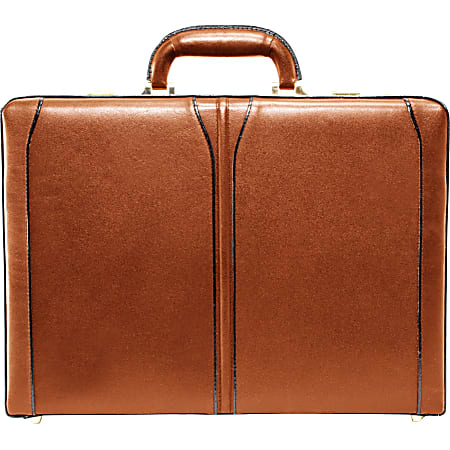 McKleinUSA Turner Leather Attache Case Brown - Office Depot