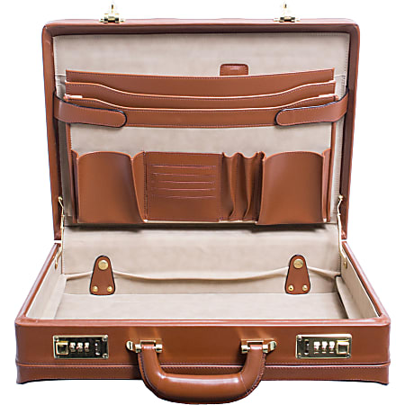 McKleinUSA Turner Leather Attache Case Brown Office Depot
