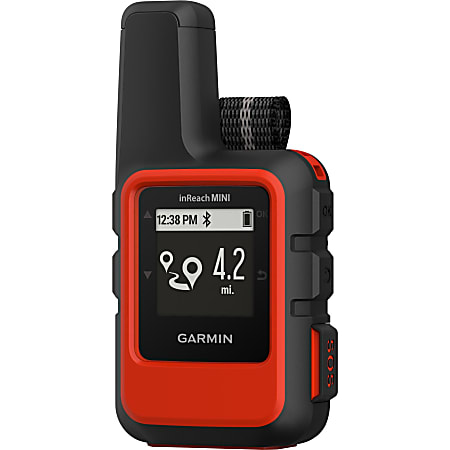 Garmin inReach Mini Handheld GPS Navigator - Orange - Handheld, Mountable - Monochrome - Bluetooth - USB - 90 Hour - 128 x 128 - Water Resistant