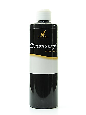 Chroma Chromacryl Students' Acrylic Paint, 1 Pint, Black, Pack Of 2