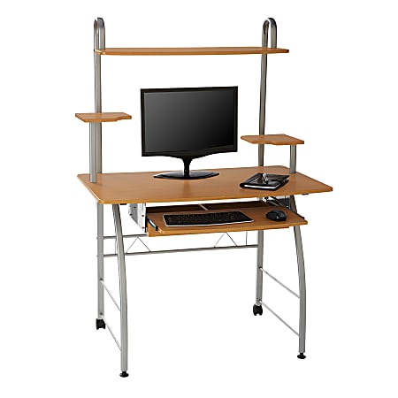 Brenton Studio Zillope II Computer Desk Honey Maple Office Depot