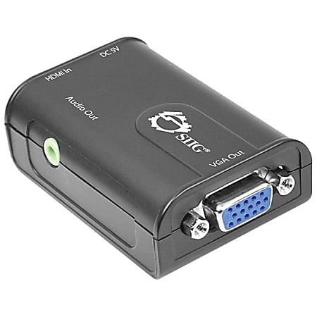 SIIG HDMI to VGA + Audio Converter - Functions: Video Conversion - 1920 x 1200 - VGA - Audio Line Out - 1 Pack