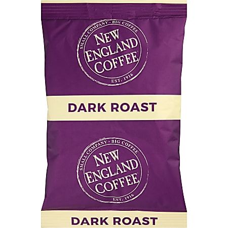 New England Coffee Single-Serve Coffee Packets, French Roast,