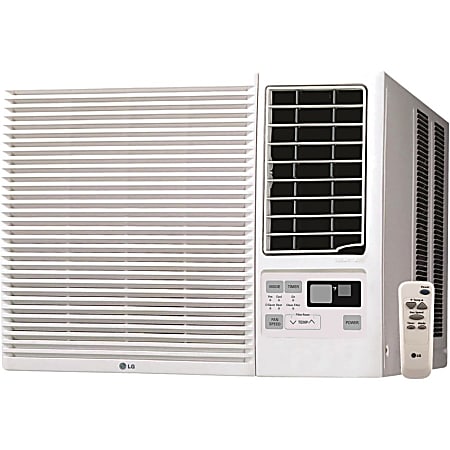 LG LW1216HR Window Air Conditioner - Cooler, Heater - 3516.85 W Cooling Capacity - 3282.40 W Heating Capacity - 550 Sq. ft. Coverage - Dehumidifier - Washable - Remote Control - White