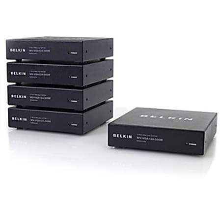Belkin VGA Over Cat5e Console/Extender - 1 x 4 - UXGA - 984.25ft