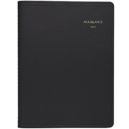 AT-A-GLANCE® 2-Person Daily Appointment Book, 8" x 11", Black, January To December 2022, 7022205