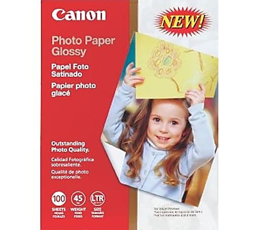 Canon Photo Paper, Glossy (100 sheets,  8.5 x 11 - inch)