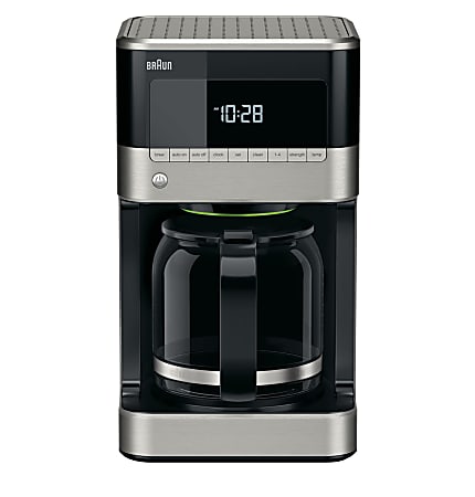 Braun BrewSense 12-Cup Programmable Coffeemaker, Black/Stainless