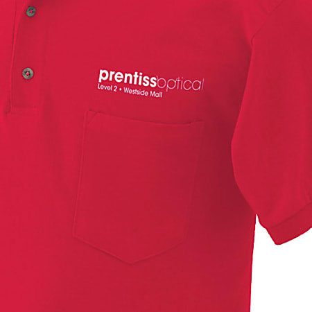 Jerzee Screen Printed 5050 Short Sleeved Polo Shirt Office Depot