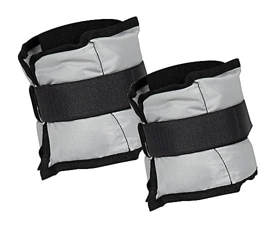 Mind Reader Adjustable Wrist And Ankle Weights, 3 Lb, 1"H x 12-3/4"W x 5-1/4"D, Gray, Pack Of 2 Weights