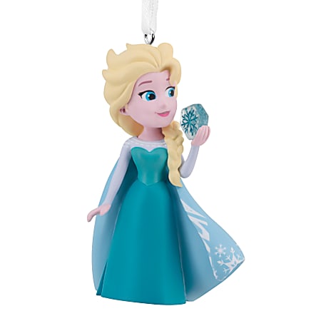 Hallmark Resin Christmas Ornament, 3” x 2-1/4” x 1-1/4”, Disney Frozen Elsa