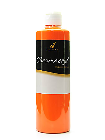 Chroma Chromacryl Students' Acrylic Paint, 1 Pint, Orange Vermilion, Pack Of 2