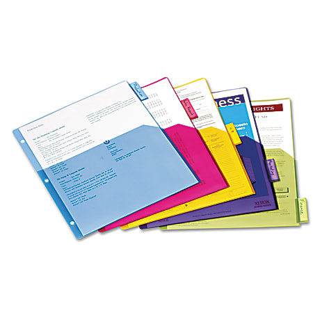 Cardinal Extra-tough Poly Dividers - 20 Tab(s) - 5 Tab(s)/Set - 8.5" Divider Width x 11" Divider Length - Letter - 3 Hole Punched - Multicolor Poly Divider - Multicolor Poly Tab(s) - 4 / Pack