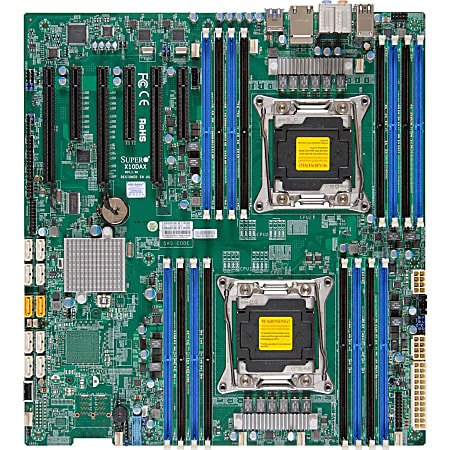 Supermicro X10DAi Server Motherboard - Intel Chipset - Socket LGA 2011-v3 - 1 TB DDR4 SDRAM Maximum RAM - 16 x Memory Slots - Gigabit Ethernet - 4 x USB 3.0 Port - 2 x RJ-45 - 10 x SATA Interfaces