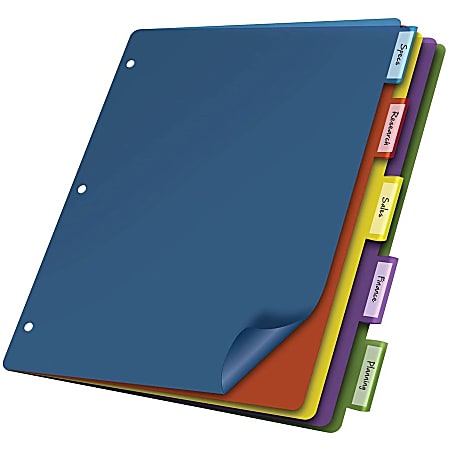 DY.2ten A4 Binder Dividers - 8-Pack 30-Hole Plastic Index