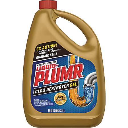 Clorox Liquid Plumr® Pro-Strength Full Clog Destroyer Plus PipeGuard, Gel, 80 oz