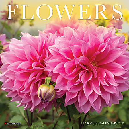 2025 Willow Creek Press Mini Wall Calendar, 7” x 7”, Flowers, January 2025 To December 2025, 45770