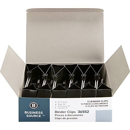 Business Source Fold-back Binder Clips - Large - 2 Business Source Fold-back Binder Clips - Large - 2