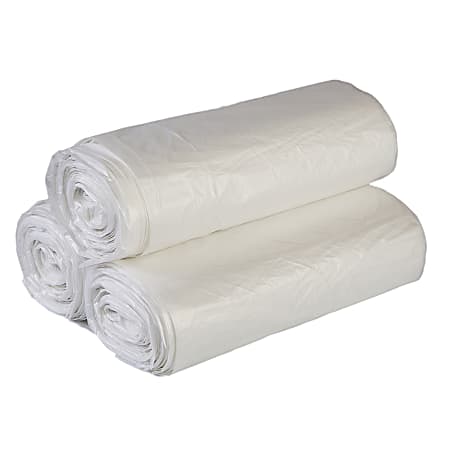 Inteplast HDPE Can Liners, 14 Microns, 43" x 48", Natural, Pack Of 200 Liners