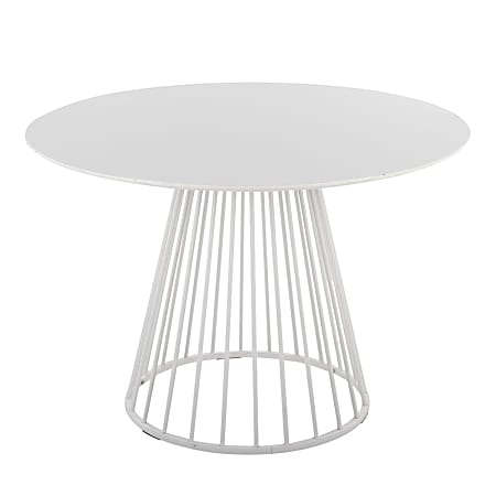 LumiSource Canary Contemporary Dining Table, 29-1/2”H x 29-1/2”W x 43-1/2”D, White