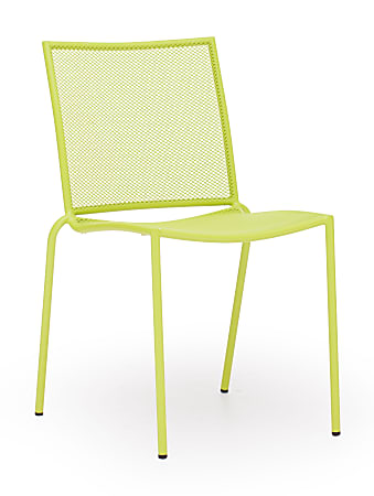 Zuo® Outdoor Repulse Bay Guest Chair, 31 1/2"H x 16 1/2"W x 19 7/10"D, Lime