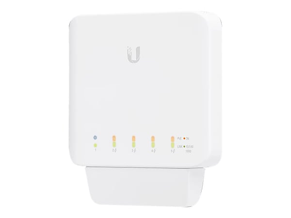 Ubiquiti UniFi Switch USW-FLEX - Switch - managed - 4 x 10/100/1000 (PoE) + 1 x 10/100/1000 (PoE) - wall-mountable, pole-mountable - PoE (46 W)