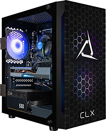 CLX SET Gaming Desktop PC, Intel® Core™ i5, 16GB Memory, 500GB Solid State Drive/2TB Hard Drive, Windows® 11