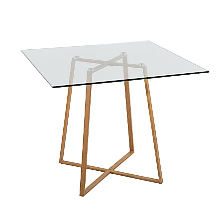 LumiSource Cosmo Contemporary Glam Square Dining Table, 36”H