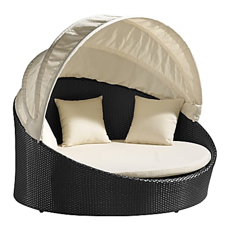 Zuo® Outdoor Colva Canopy Bed, 59"H x 53"W x 53"D, Espresso