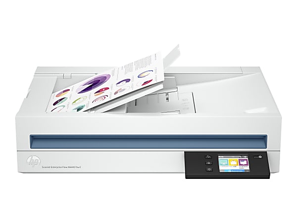 HP ScanJet Enterprise Flow N6600 fnw1 - Document scanner - Contact Image Sensor (CIS) - Duplex - A4/Legal - 600 dpi x 600 dpi - up to 50 ppm (mono) / up to 50 ppm (color) - ADF (100 sheets) - up to 8000 scans per day - USB 3.0, Gigabit LAN, Wi-Fi(n)