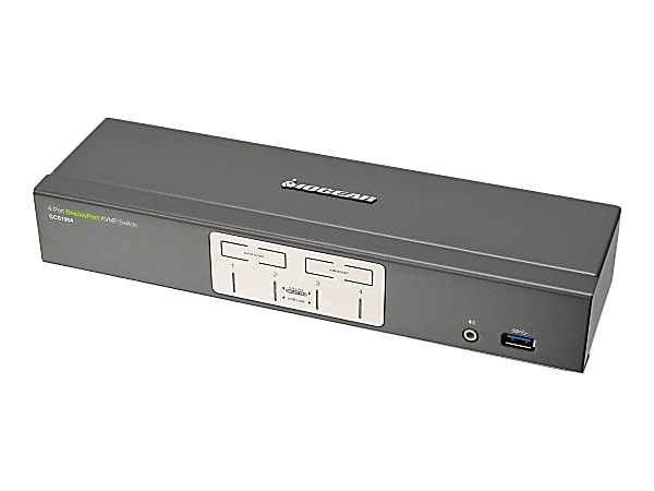 IOGEAR 4-Port DisplayPort KVMP Switch with USB 3.0 Hub (TAA Compliant) - 4 Computer(s) - 1 Local User(s) - GCS1904