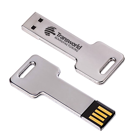 Silver Key USB Flash Drive, 1GB