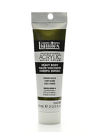Liquitex Heavy Body Professional Artist Acrylic Colors, 2 Oz, Green Gold, Pack Of 2