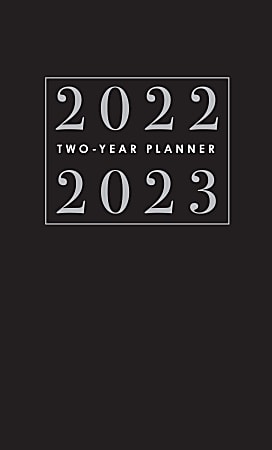 Graphique 2-Year Pocket-Size Planner, 3-3/4" x 6, Black, August 2021 To January 2023