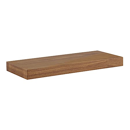 Eurostyle Barney Floating Shelf, 2”H x 24”W x 10”D, Walnut
