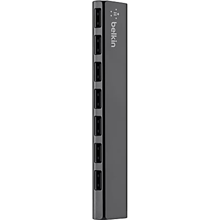 Belkin 7-Port Ultra-Slim Desktop Hub - USB - External - 7 USB Port(s) - 7 USB 2.0 Port(s) - PC, Mac