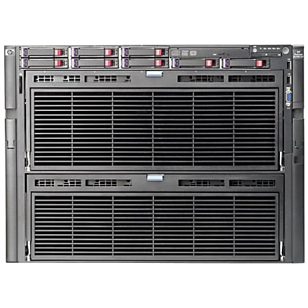 HP ProLiant DL980 G7 8U Rack Server - 4 x Intel Xeon E6540 Hexa-core (6 Core) 2 GHz - 128 GB Installed DDR3 SDRAM - Serial Attached SCSI (SAS) Controller - 0, 1, 5, 6, 10, 50, 60 RAID Levels - 4 x 4.80 kW