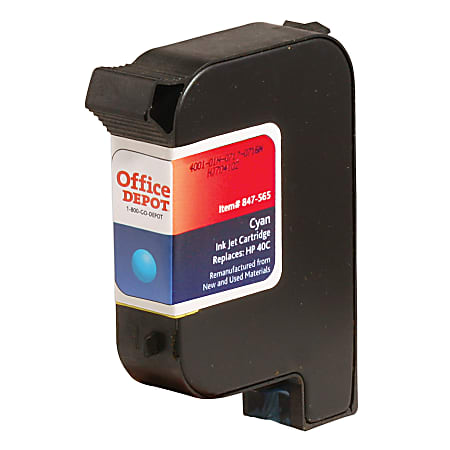 Office Depot® Brand OD240C (HP 40C) Remanufactured Cyan Ink Cartridge