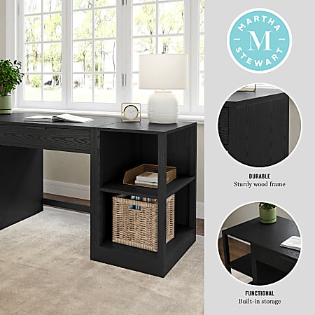 Martha Stewart Kayden Home Office Modular Single Drawer Desk with Dual ...