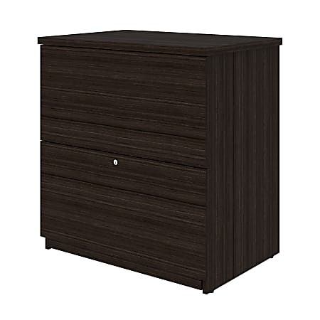 Bestar Universel 28-7/16"W x 19-5/8"D Lateral 2-Drawer File Cabinet, Dark Chocolate