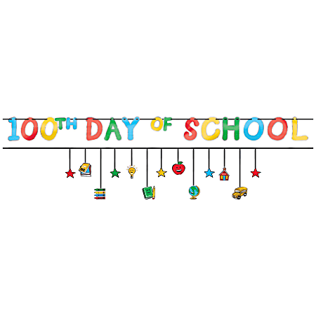 Amscan 100th Day of School Banner Multi-Packs, Multicolor, Set Of 2 Packs