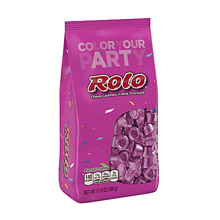 ROLO Chewy Caramels in Milk Chocolate, 17.6 Oz, Pink, Pack Of 2 Bags