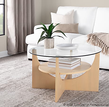 LumiSource Contemporary U Shaped Coffee Table 18 34 H x 31 12 W x