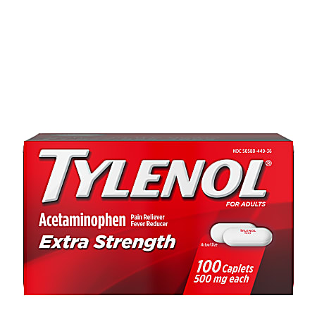 Tylenol Extra Strength Caplets with 500 mg Acetaminophen,