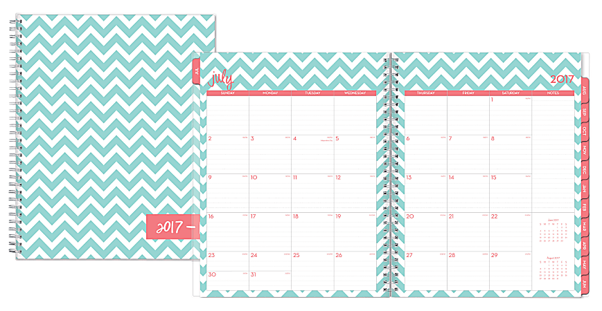 Dabney Lee for Blue Sky™ Academic Weekly/Monthly Planner, 8 1/2" x 11", Ollie, July 2017 to June 2018